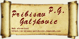 Pribisav Galjković vizit kartica